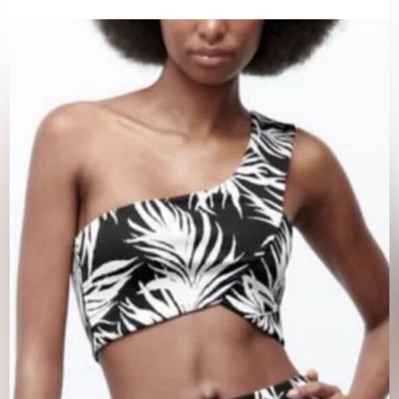 ZARA tropical asymmetrically top - Picture 2 of 7